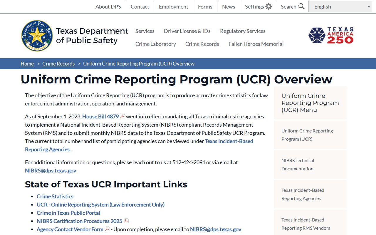 Texas reporting context for Dallam County arrest records
