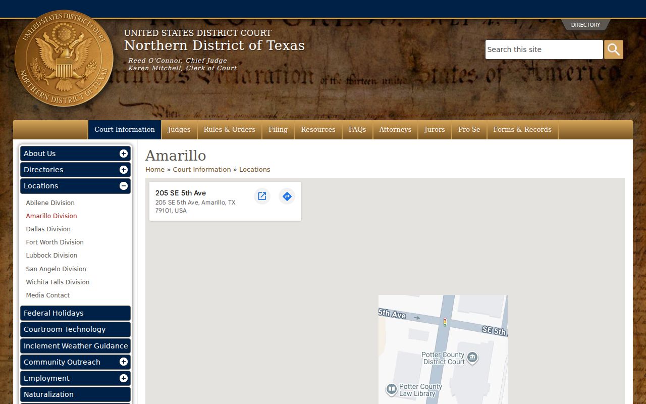 Dalhart criminal history Amarillo federal courthouse information