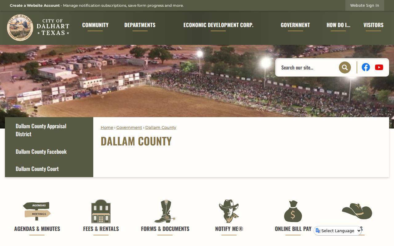 Dallam County criminal records information from Dalhart