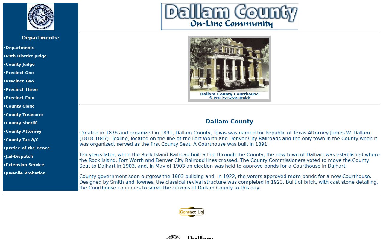 Dallam County criminal records government history